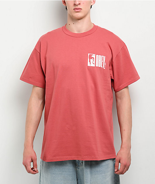 Tシャツ・カットソー OBEY Men T-shirt Red 165264056 MIR OBEY CLOTHING SUBMIT TO THE RHYTHM MINERAL RED 165264056-MIR