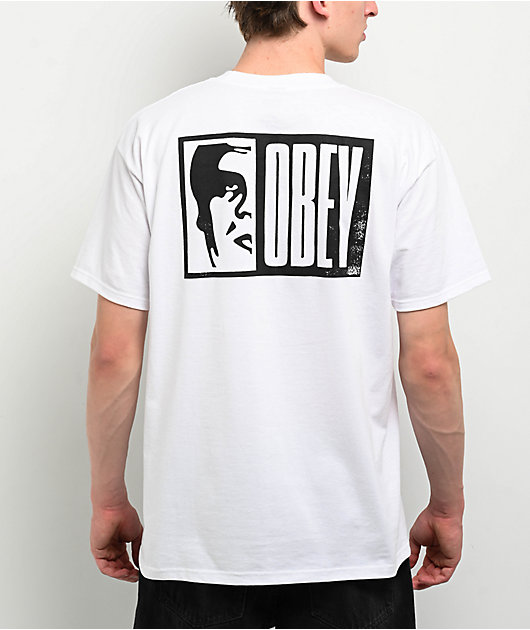 Obey Half Icon White T-Shirt | Zumiez