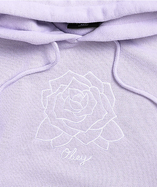 Obey Harbor Lavender Cropped Hoodie