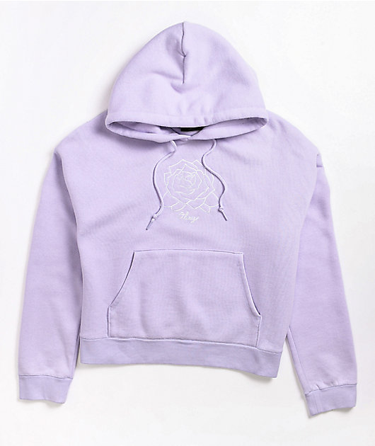 Obey Harbor Lavender Cropped Hoodie