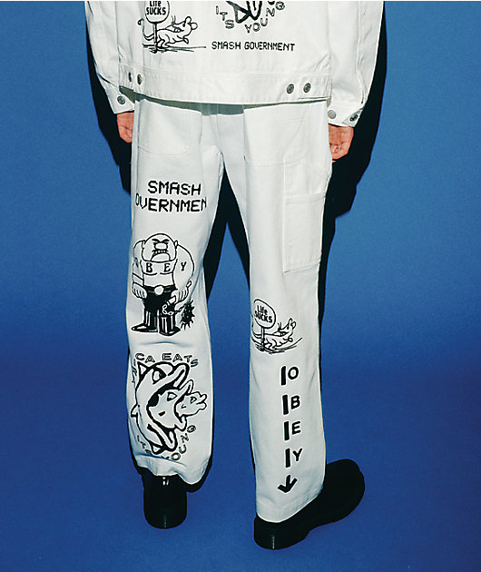 Obey Hardwork White Denim Pants