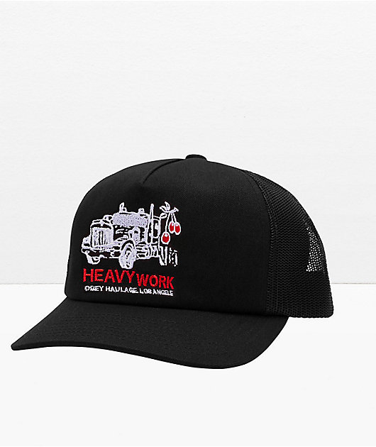 Obey Heavy Work Black Trucker Hat
