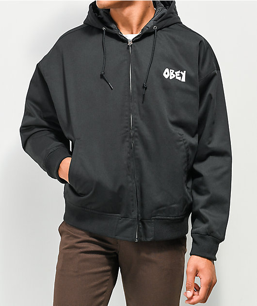 Obey Hell On Earth Black Work Jacket