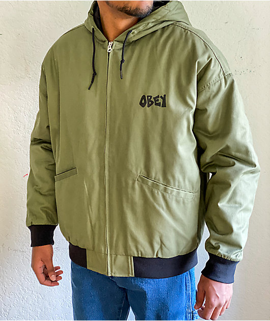 Obey Hell On Earth Olive Work Jacket