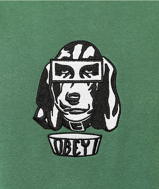 Obey Hound Green Crewneck Sweatshirt