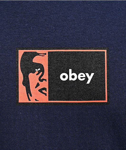 Obey Icon Bar Navy Blue T-Shirt