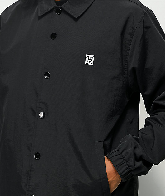 obey eyes icon black coaches jacket