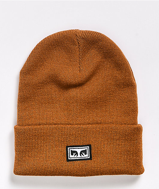 Obey Icon Eyes Tapenade Brown Beanie