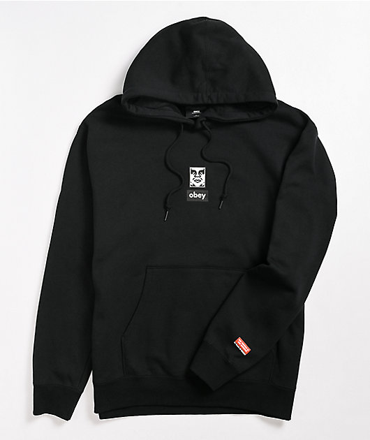 obey icon face hoodie