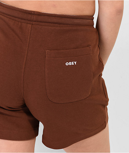 Obey Kori Terry Brown Sweat Shorts