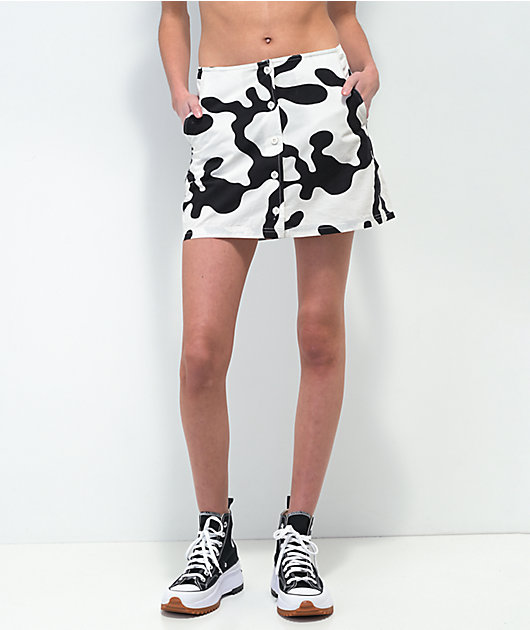 Obey Kyoto Black White Mini Skirt Zumiez