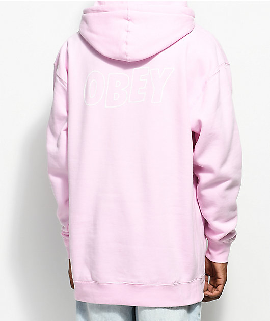 pink obey hoodie