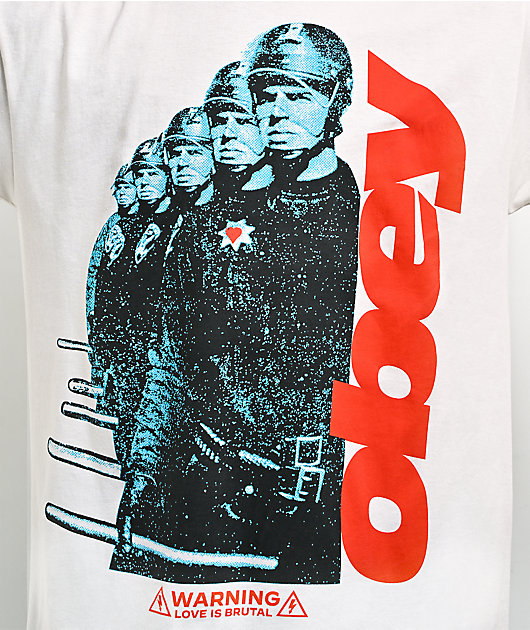 Obey Love Is Brutal White T-Shirt