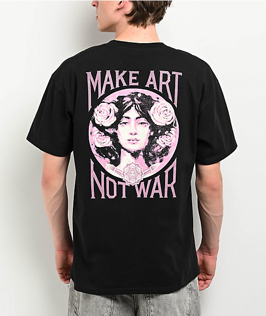 Obey Make Art Not War Black T-Shirt | Zumiez