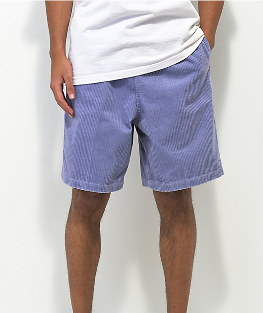 Obey Marion Relaxed Purple Corduroy Shorts