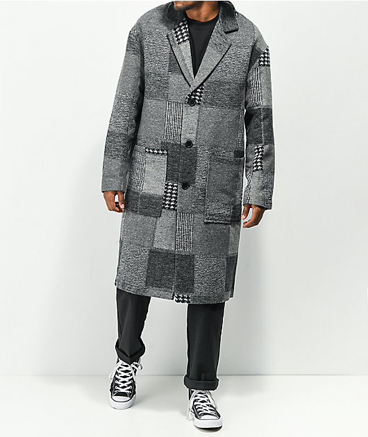 houndstooth duster coat