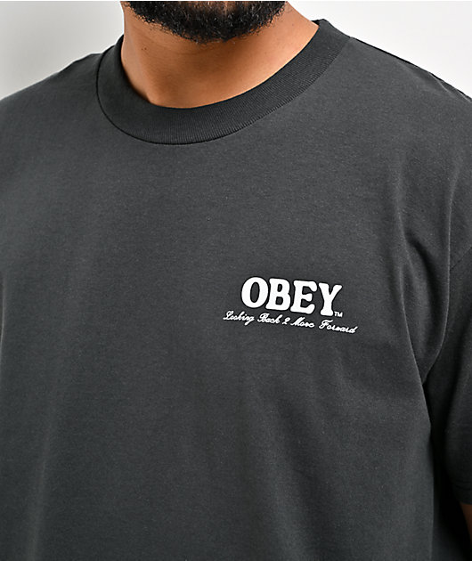 Obey Move Forward Vintage Black T-Shirt