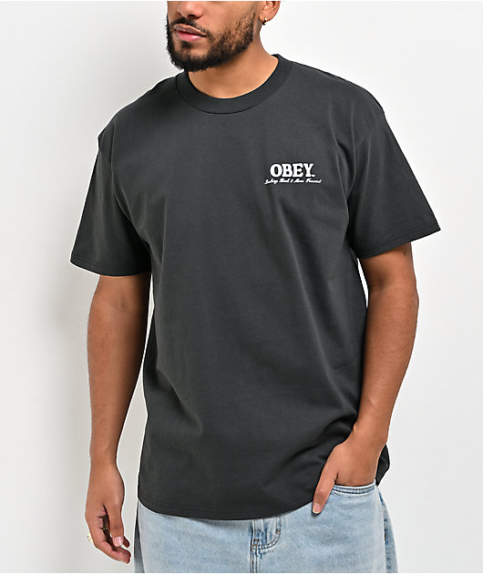 Obey Move Forward Vintage Black T-Shirt