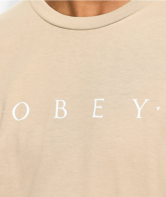 Obey Novel camiseta beige