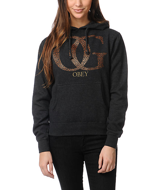 obey leopard hoodie