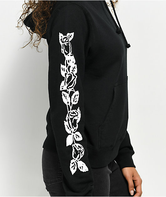 obey olde rose black hoodie