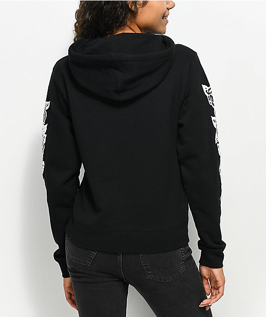 Obey Olde Rose sudadera negra con capucha