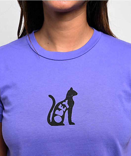 Obey Opulence Purple Crop T-Shirt