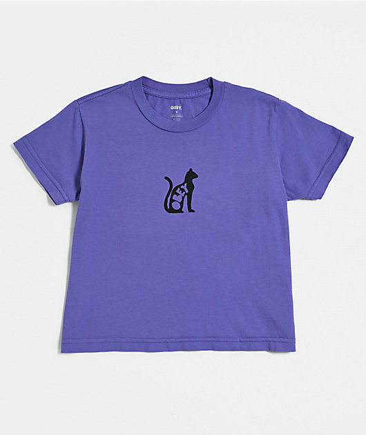 Obey Opulence Purple Crop T-Shirt