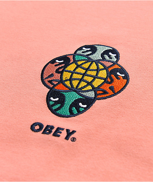 Obey Otis Melon Embroidery Long Sleeve T-Shirt