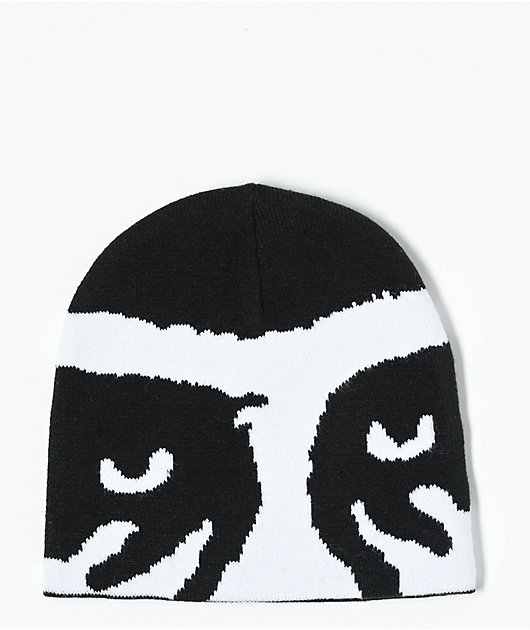 Obey Peeking Black Skully Beanie | Zumiez