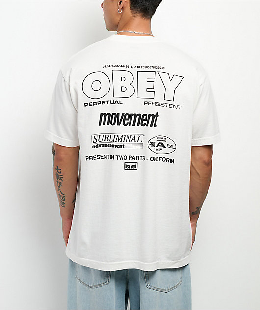 Obey Persistent Movement White T-Shirt