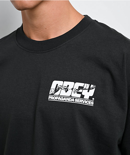 Obey Propaganda Services Vintage Black T-Shirt