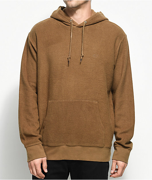 obey brown hoodie