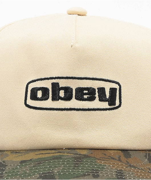 Obey Rankin Natural & Camo Snapback Hat