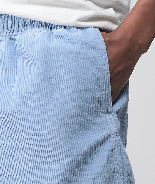 Obey Relaxed Light Blue Corduroy Shorts