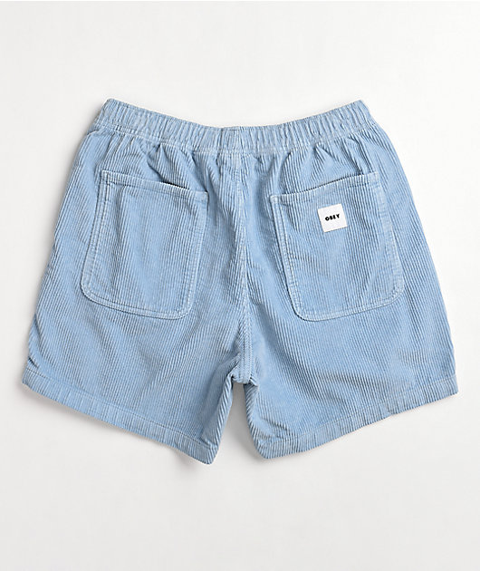 Obey Relaxed Light Blue Corduroy Shorts