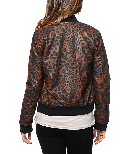 animal print leather jacket