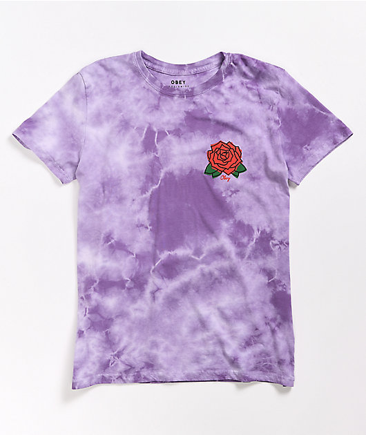 Obey Rosa Riot Grape Tie Dye T-Shirt