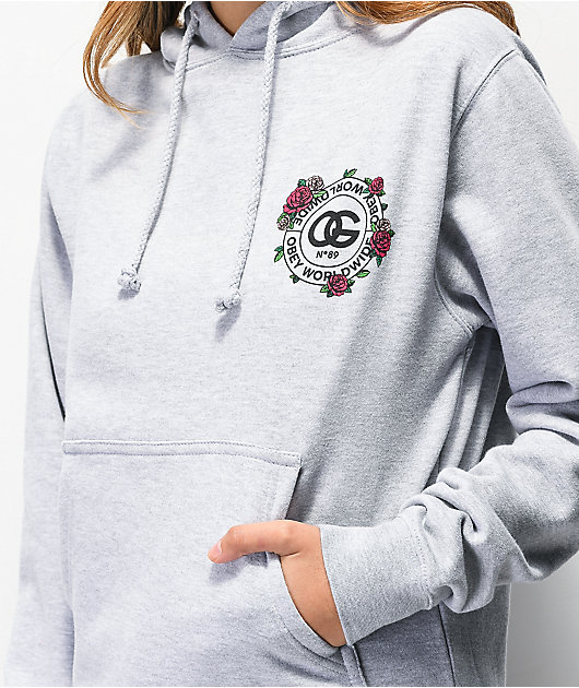 Obey Rue De La Ruine Light Grey Hoodie