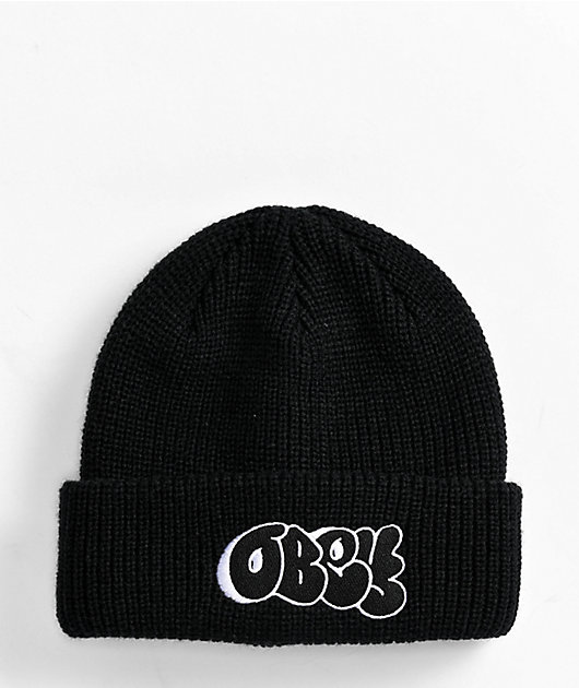 Obey Slap Black Beanie Zumiez