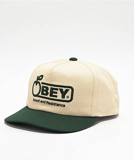 Obey Sound Twill Natural Snapback Hat