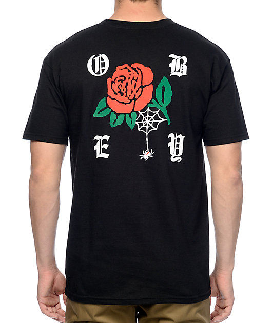 Obey Spider Rose Black T-Shirt