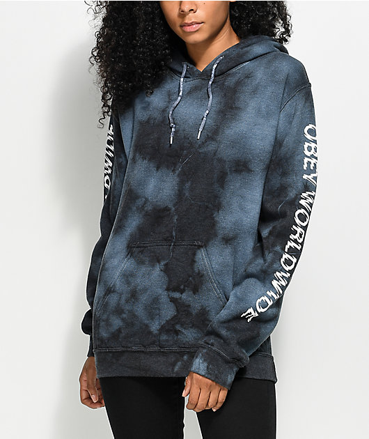 obey hoodie tie dye