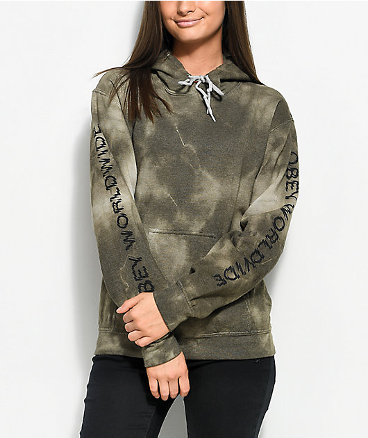obey hoodie tie dye