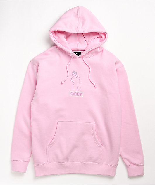 Obey Statue Light Pink Hoodie