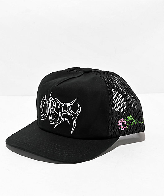 Obey Thornz Black Trucker Hat | Zumiez