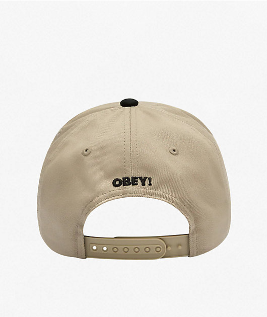 Obey Tool Tan & Black Snapback Hat