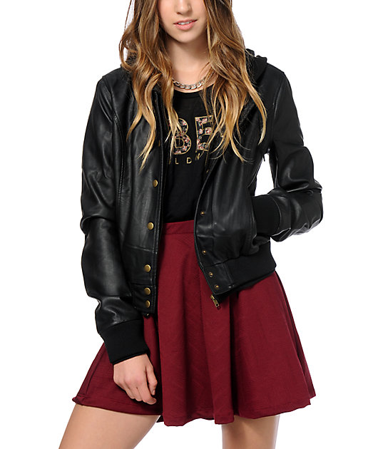 obey leather jacket