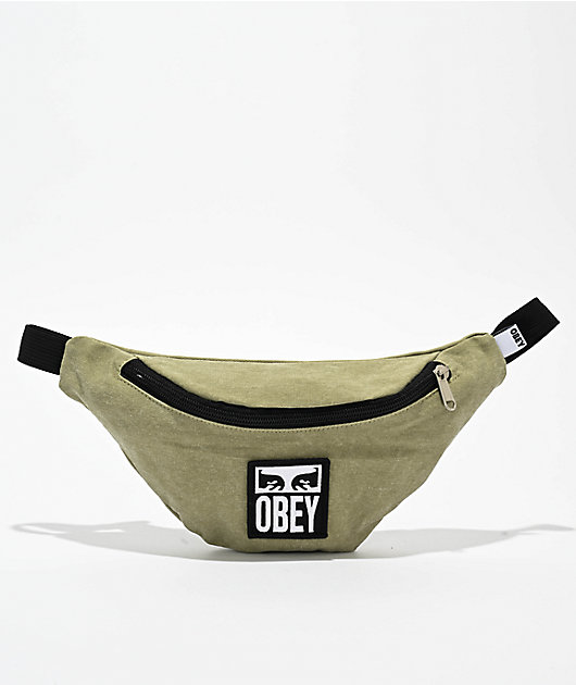 Obey Wasted II Pigment Green Fanny Pack Zumiez