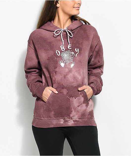 maroon tie dye hoodie